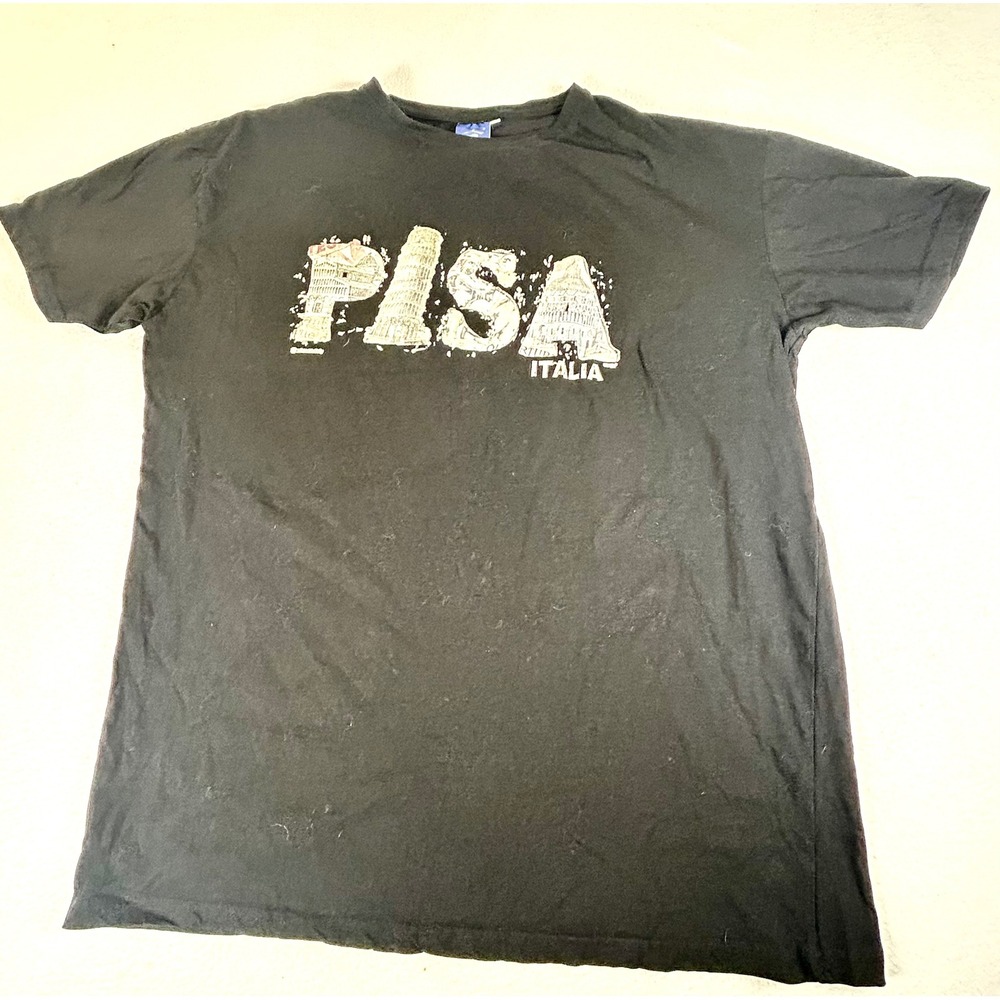 Tutto T-Shirt Pisa Italia Graphic Tee Mens 3XL Black Souvenir‎ Travel Shirt